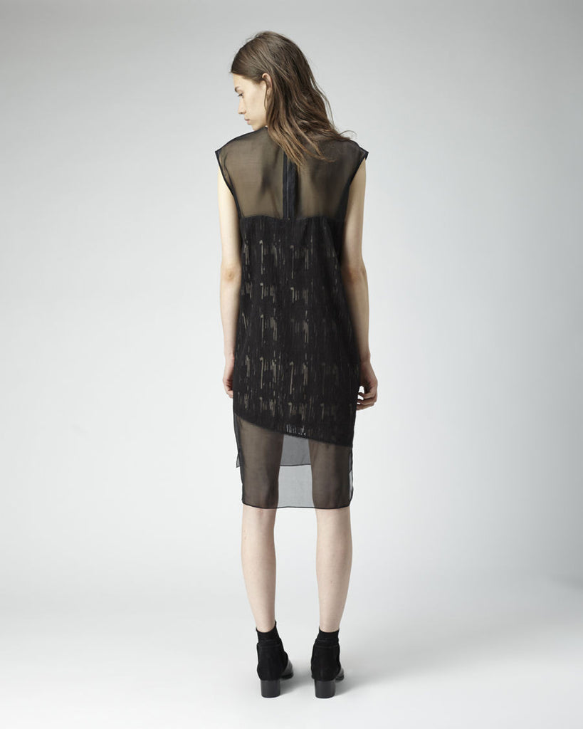 Sheer Trim Dress