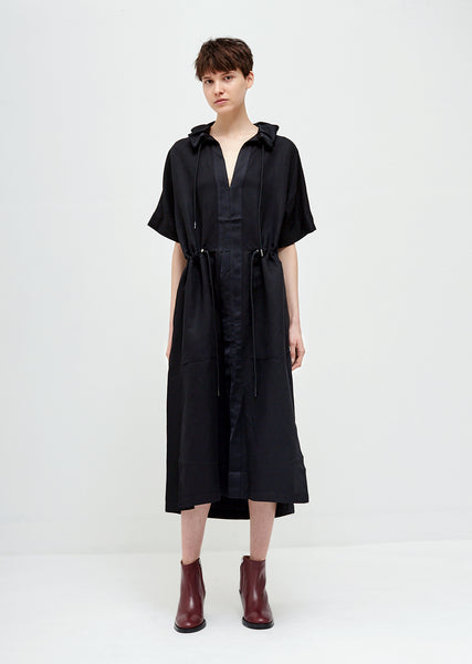 L‘or Drawstring Dress ワンピース LOLONG Women's Summer Boho Spaghetti Strap Square Neck
