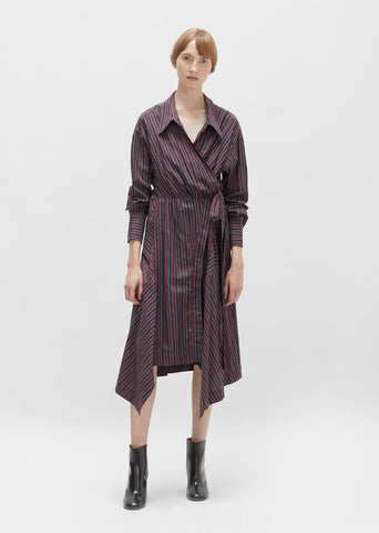 Mila Cotton Asymmetrical Wrap Dress