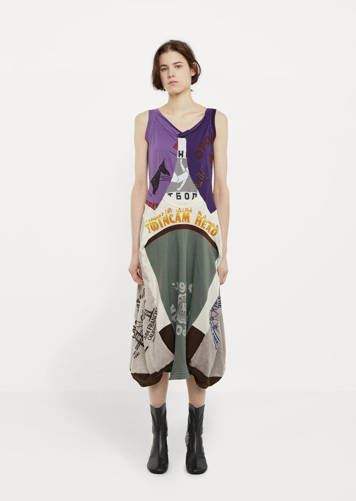 Mixed-Media Tank Dress