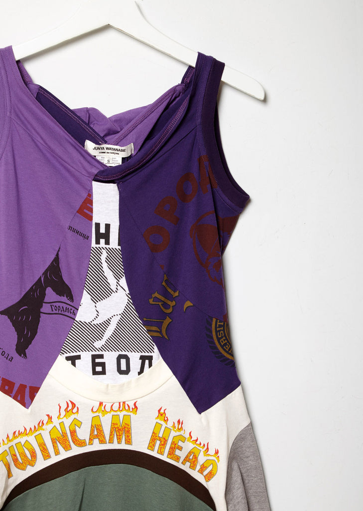 Mixed-Media Tank Dress