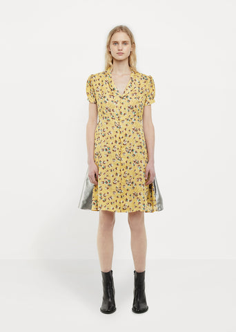 Silver Panel Print Dress