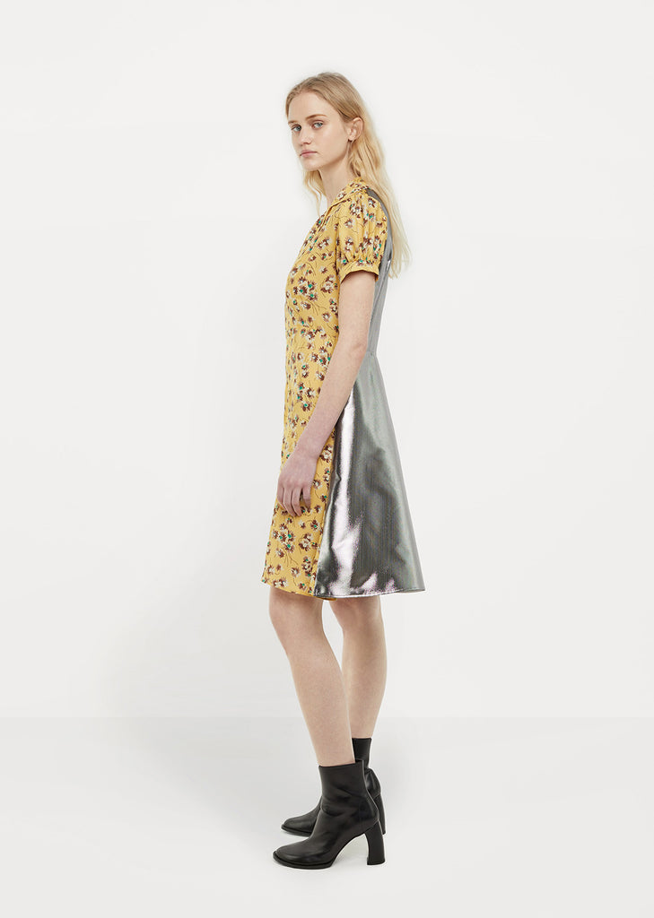 Silver Panel Print Dress