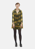 Wool Tartan Pleated Dress