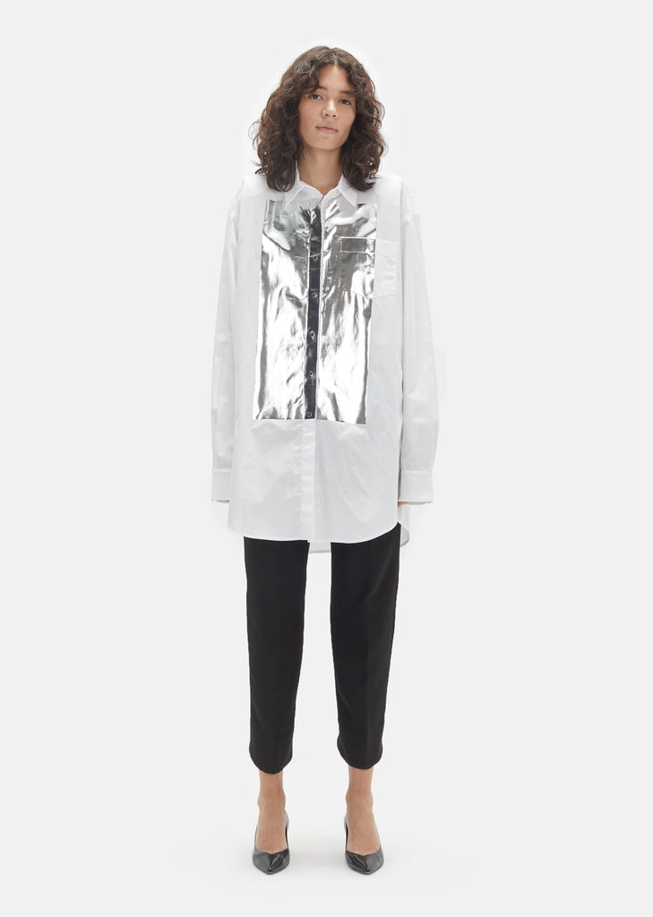 Shiny Silver Transfer Cotton Tunic