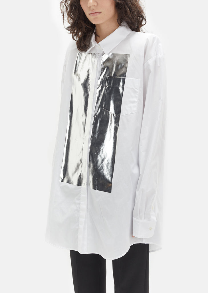 Shiny Silver Transfer Cotton Tunic