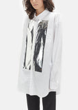 Shiny Silver Transfer Cotton Tunic