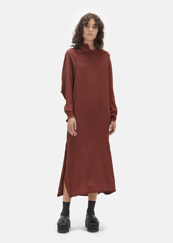 Washed Silk Ruched Dress