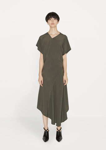 Silk Cotton Asymmetrical Dress