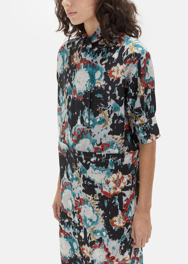 Short Sleeve Mockneck Dress