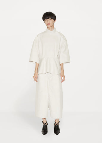Gathered Waist Cotton Dress