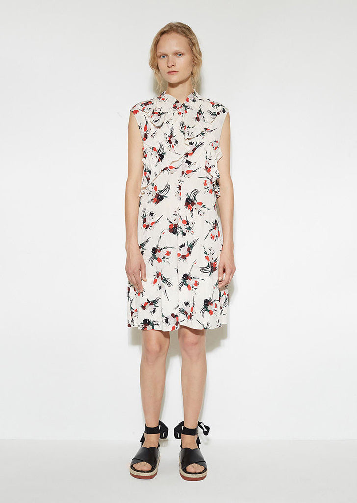 Crossed Ruffle Dress
