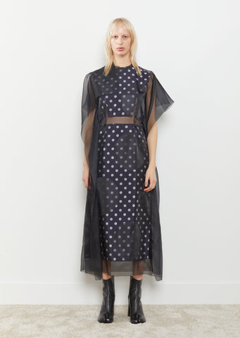 Polka Dot Jacquard Dress
