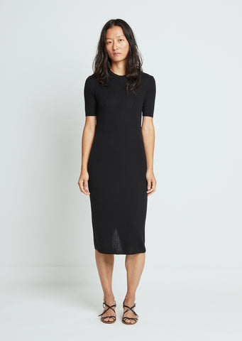 Rib Knit Jersey Dress