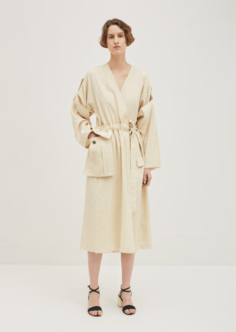 Striped Modal Linen Dress