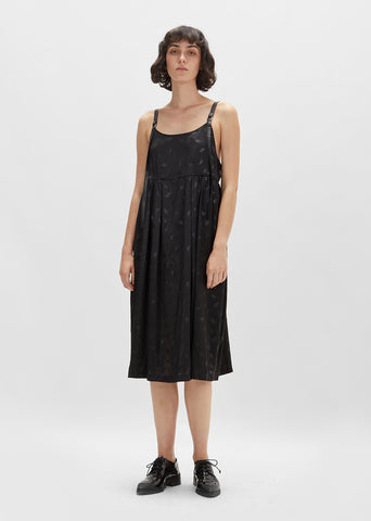 Embossed Satin Dress