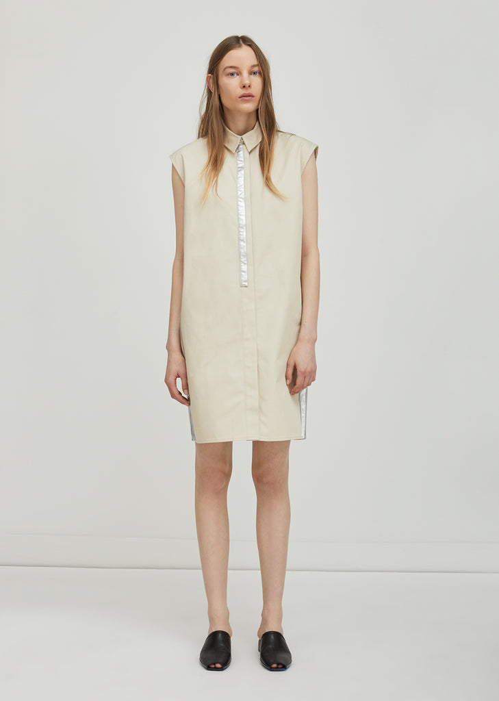 Sleeveless Shirt Dress
