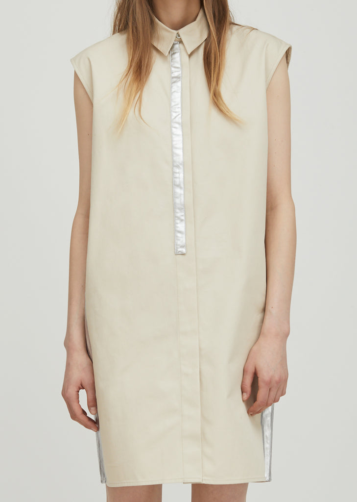 Sleeveless Shirt Dress