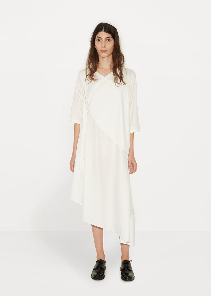 Gather Tie Shirt Dress