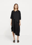Gather Tie Shirt Dress