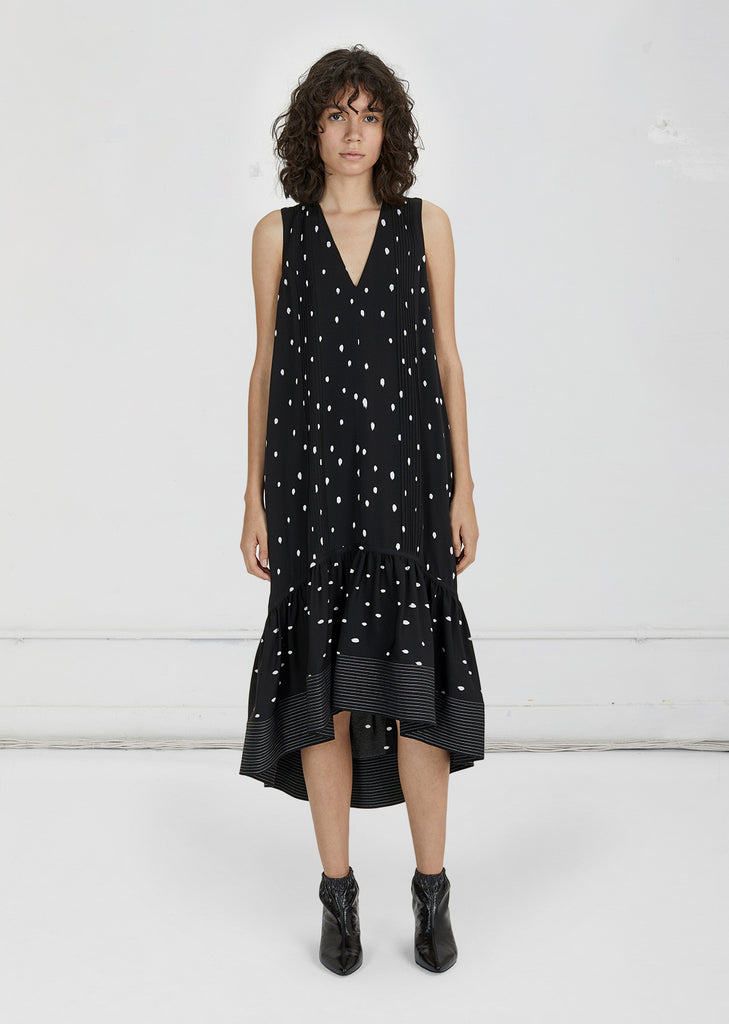 Printed Drop Waist Dress