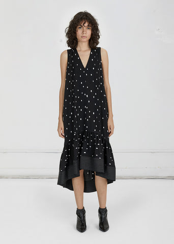 Printed Drop Waist Dress