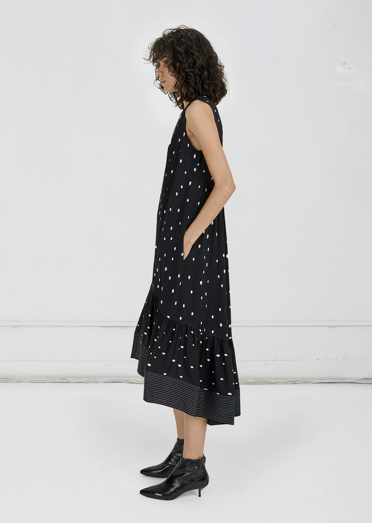 Printed Drop Waist Dress