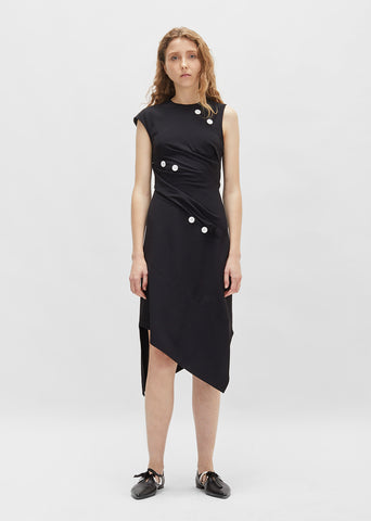Satin Sable Asymmetrical Dress