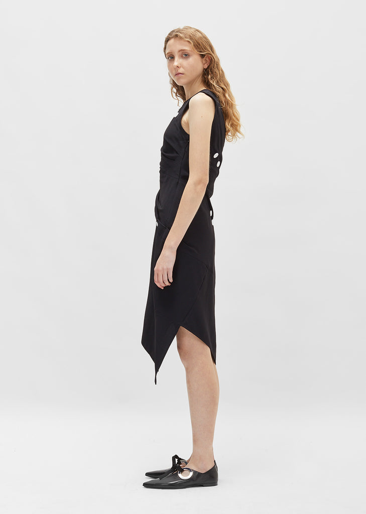 Satin Sable Asymmetrical Dress
