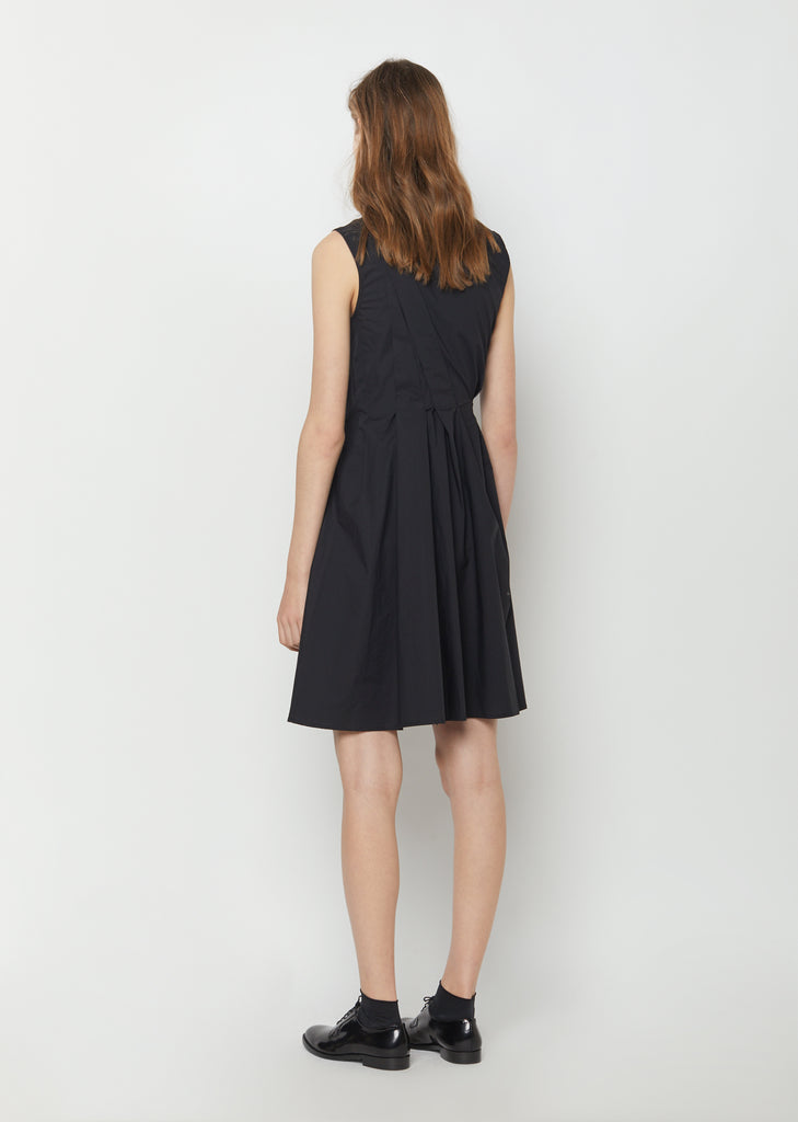 Sleeveless Cotton Poplin Wrap Dress