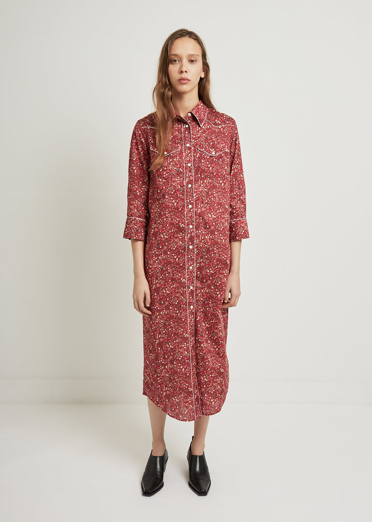 Floral Print Cowboy Dress