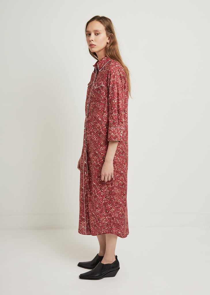 Floral Print Cowboy Dress