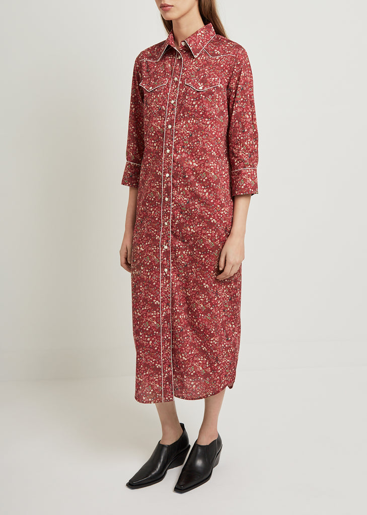 Floral Print Cowboy Dress