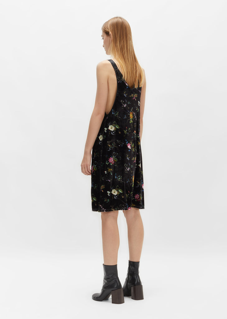 Velvet Floral Slip Dress