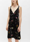 Velvet Floral Slip Dress
