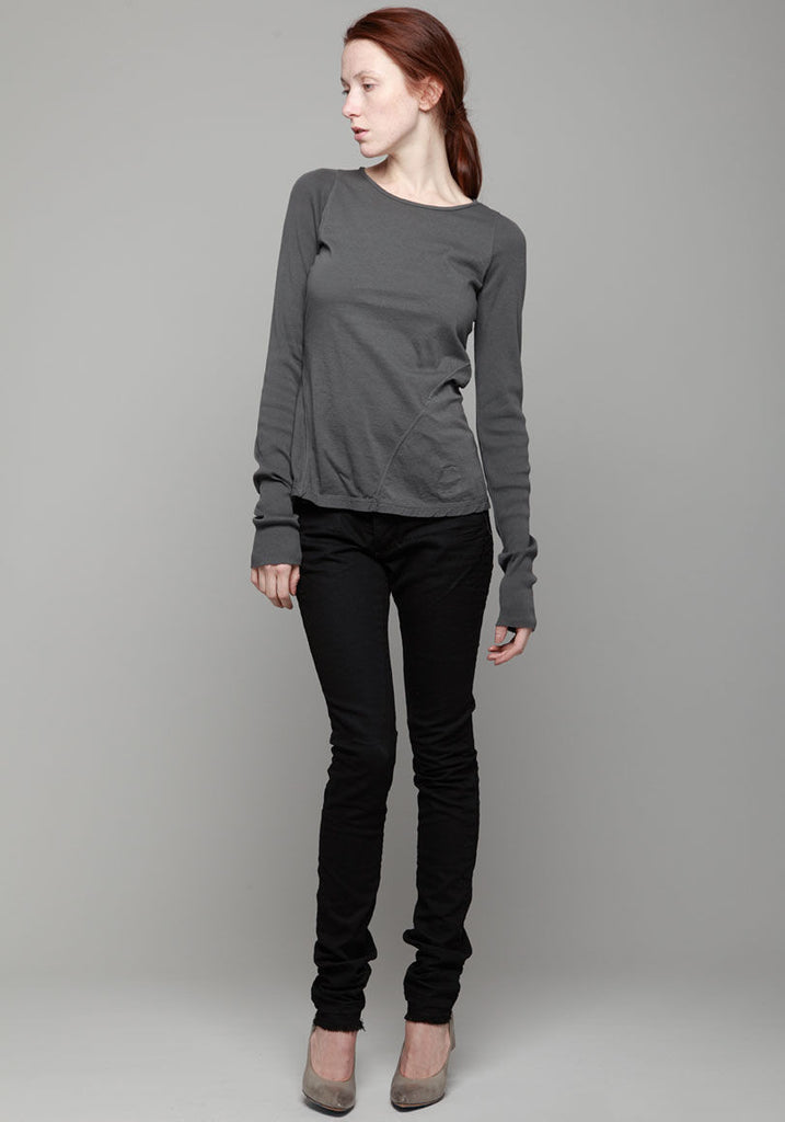 Ribbed Sleeve T-Shirt