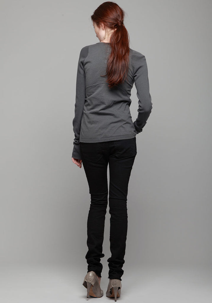 Ribbed Sleeve T-Shirt