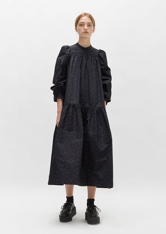 Cotton Poplin Dot Dress