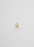 3D Square Earring 01 with Diamond — 10mm