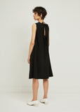 Tie Open Back Wool Dress