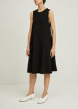 Tie Open Back Wool Dress