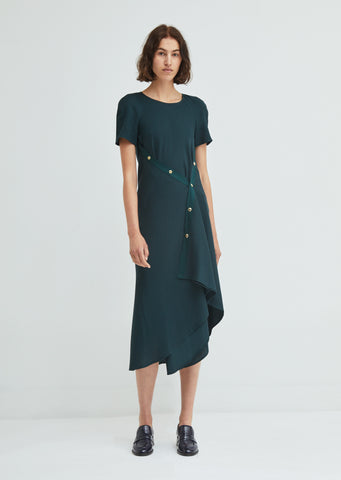 Sophie Snap Front Crepe Dress