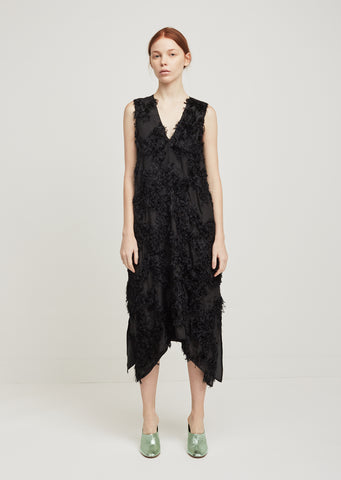Lena Furry Deep V Dress