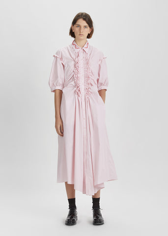 Beaded Frill Shirt Dress