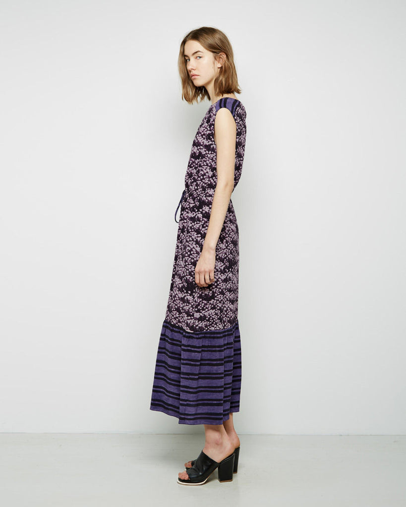 Floral Cinched Waist Maxi Dress