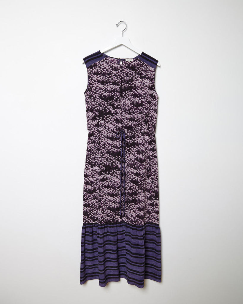 Floral Cinched Waist Maxi Dress