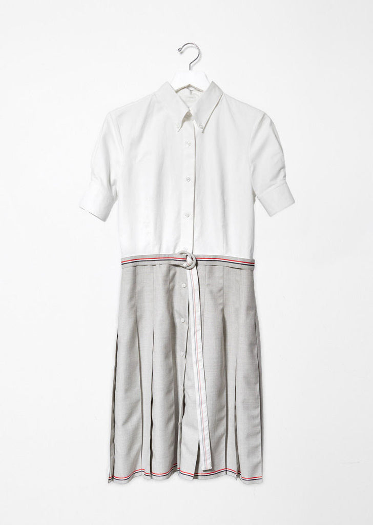 Pleated Shirtdress