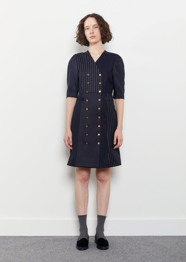 Double Breasted Silk Merino Dress