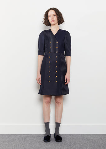 Double Breasted Silk Merino Dress
