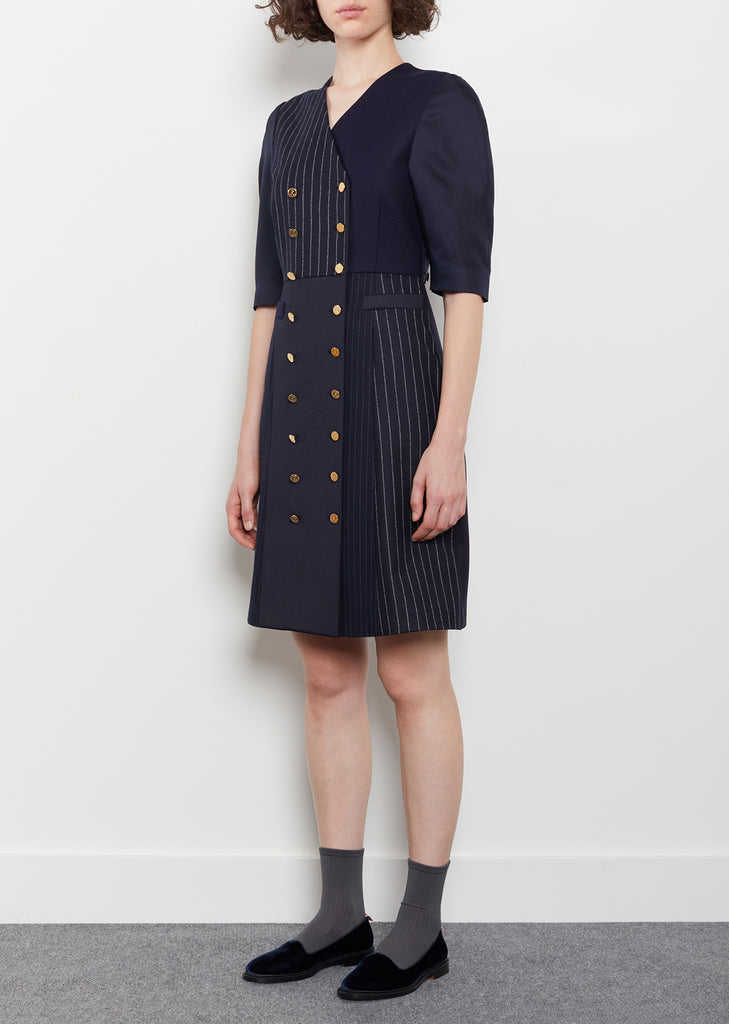 Double Breasted Silk Merino Dress